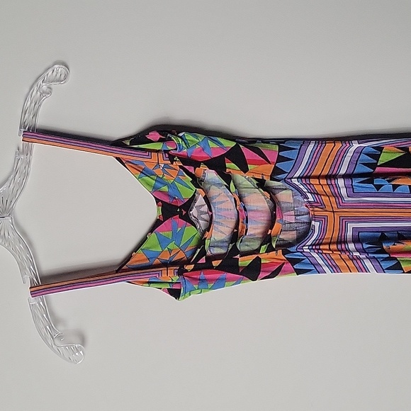 Mara Hoffman Bodycon XS Maxi Dress Long Backless Column Shakti Mosaic Sexy Print - Picture 5 of 16